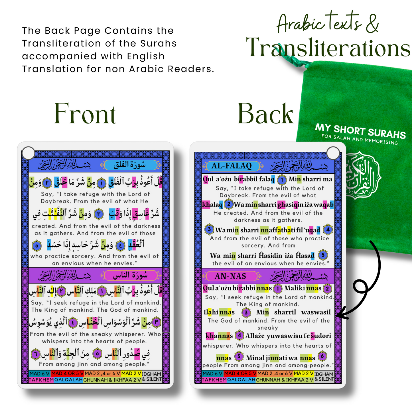 Short Surah Cards With Tajweed
