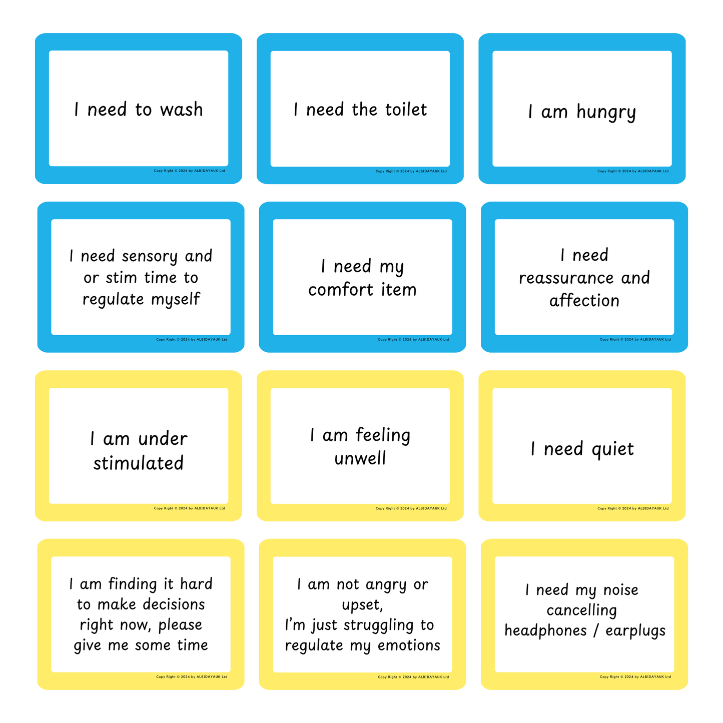 Communication Cards for ADHD and Autism, Special Needs Communication Aid for Non Verbal Adults and Children, Speech Delay Flash Cards